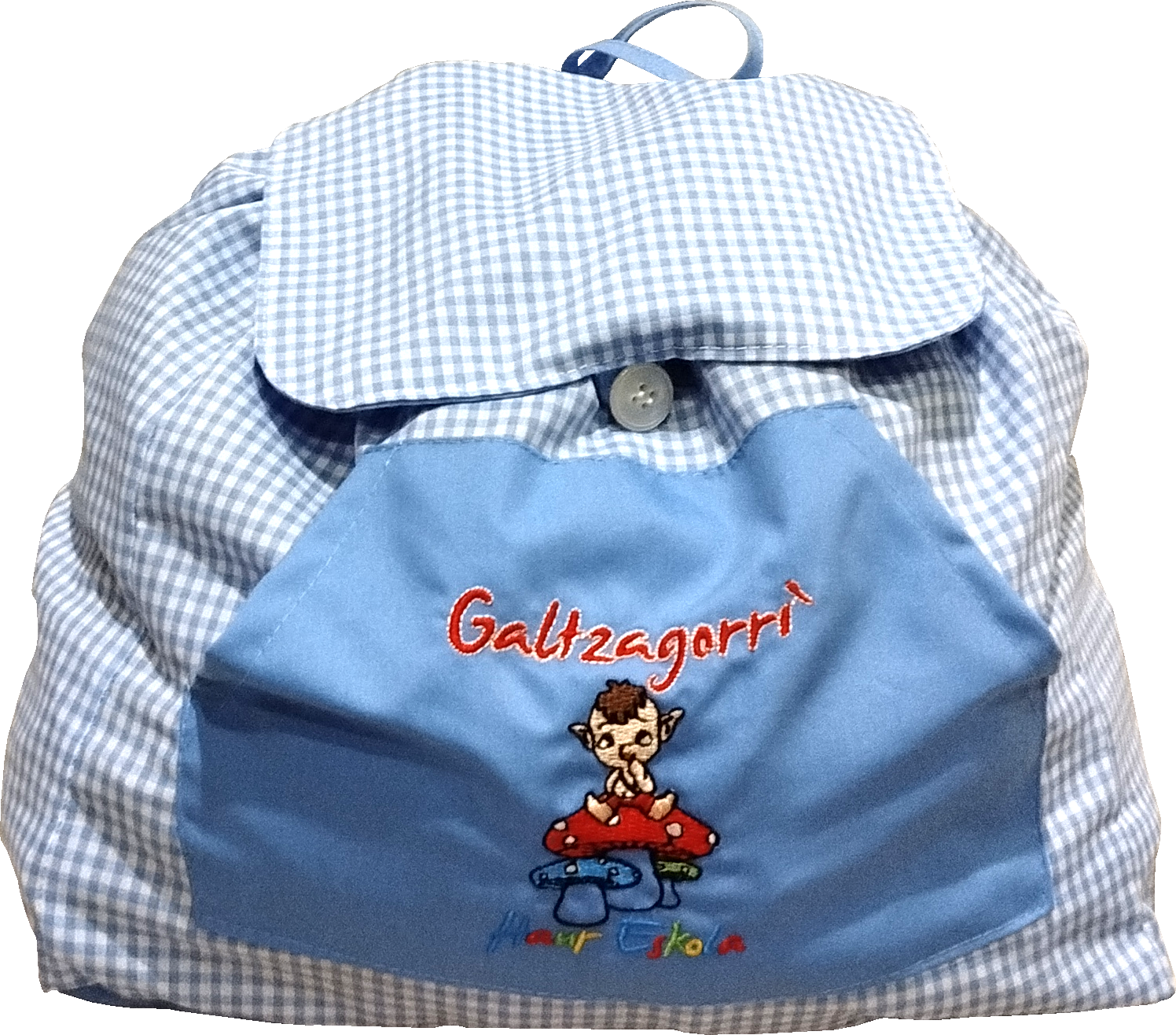 MOCHILA GRANDE CANGURO CUADROS